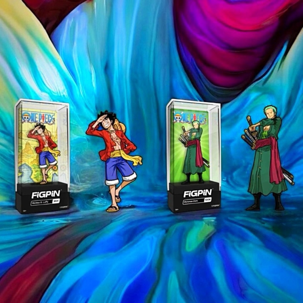 One Piece Figpin Monkey D Luffy 964 Roronoa Zoro 1006 Anime Manga Enamel Pins